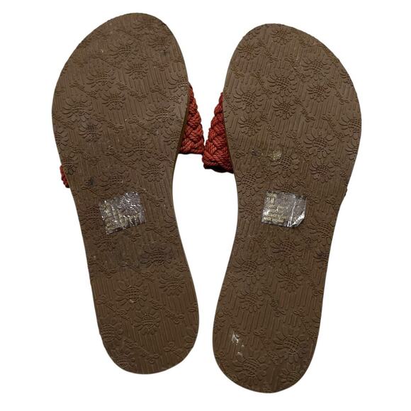 Yellow Box Doshie Orange Braided Rope Cork Slide Sandals - 11 - Picture 5 of 5